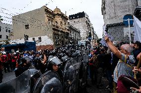 Milei's Violent Repression Of A Pensioners Protest In Argentina