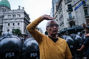 Milei's Violent Repression Of A Pensioners Protest In Argentina