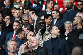 Omar Sy At PSG v Arsenal - Paris