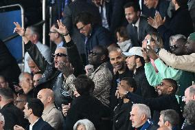 DJ Snake, Omar Sy And Tony Parker At PSG v Arsenal - Paris