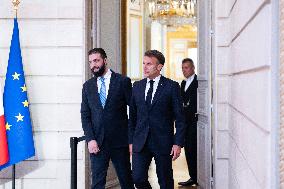 President Macron And Syrian President al-Sharaa Press Conference - Paris