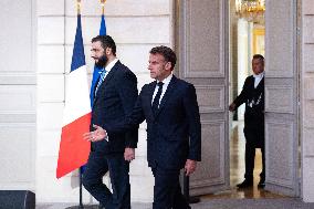 President Macron And Syrian President al-Sharaa Press Conference - Paris