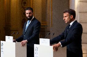 President Macron And Syrian President al-Sharaa Press Conference - Paris