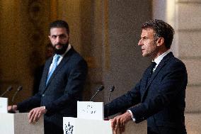 President Macron And Syrian President al-Sharaa Press Conference - Paris