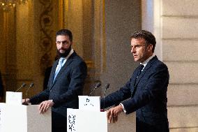 President Macron And Syrian President al-Sharaa Press Conference - Paris