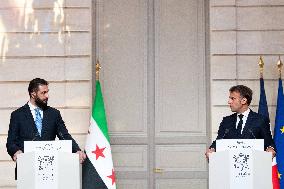 President Macron And Syrian President al-Sharaa Press Conference - Paris