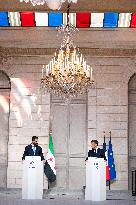 President Macron And Syrian President al-Sharaa Press Conference - Paris