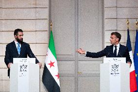 President Macron And Syrian President al-Sharaa Press Conference - Paris