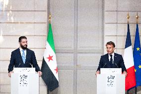 President Macron And Syrian President al-Sharaa Press Conference - Paris