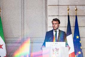 President Macron And Syrian President al-Sharaa Press Conference - Paris