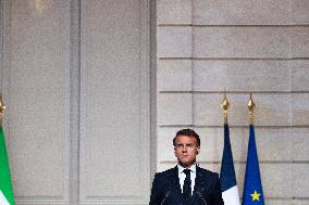 President Macron And Syrian President al-Sharaa Press Conference - Paris