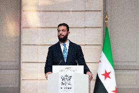 President Macron And Syrian President al-Sharaa Press Conference - Paris