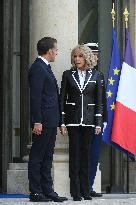 President Macron Hosts Ecuadorian President Daniel Noboa - Paris