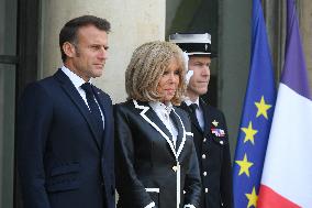 President Macron Hosts Ecuadorian President Daniel Noboa - Paris