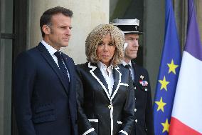 President Macron Hosts Ecuadorian President Daniel Noboa - Paris