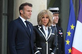 President Macron Hosts Ecuadorian President Daniel Noboa - Paris