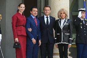 President Macron Hosts Ecuadorian President Daniel Noboa - Paris
