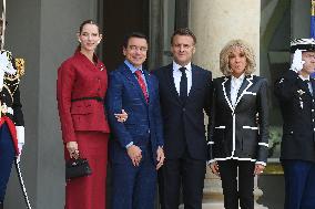 President Macron Hosts Ecuadorian President Daniel Noboa - Paris