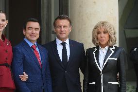President Macron Hosts Ecuadorian President Daniel Noboa - Paris