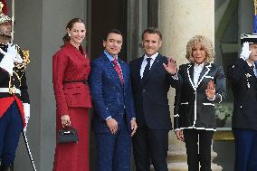 President Macron Hosts Ecuadorian President Daniel Noboa - Paris