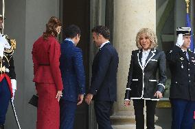 President Macron Hosts Ecuadorian President Daniel Noboa - Paris