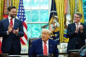 Trump Announce Trade agreement with the United Kingdom.