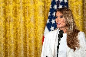 First Lady Melania Trump Hosts Military Mothers Event