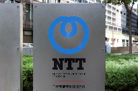 NTT signage and logo