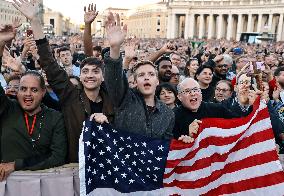 US Pilgrims Celebrate New Pope Leon XIV - Vatican