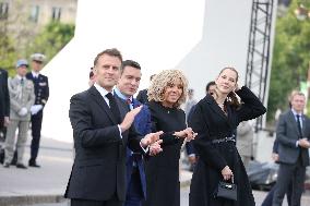President Macron At Tomb Of The Unknown Soldier Ceremony - Paris