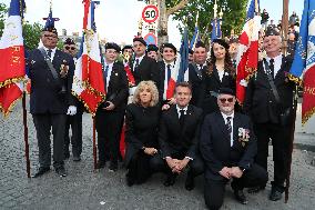 President Macron At Tomb Of The Unknown Soldier Ceremony - Paris