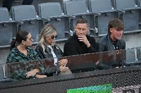 Francesco Totti with his partner Noemi Bocchi and his children Chanel and Cristian