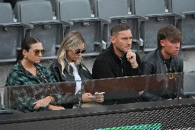 Francesco Totti with his partner Noemi Bocchi and his children Chanel and Cristian