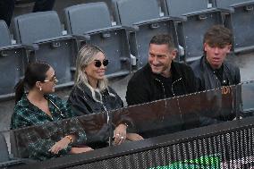 Francesco Totti with his partner Noemi Bocchi and his children Chanel and Cristian