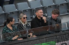 Francesco Totti with his partner Noemi Bocchi and his children Chanel and Cristian
