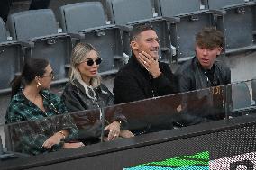 Francesco Totti with his partner Noemi Bocchi and his children Chanel and Cristian