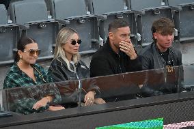 Francesco Totti with his partner Noemi Bocchi and his children Chanel and Cristian