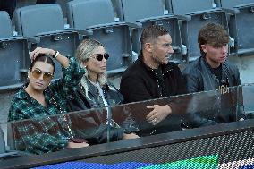Francesco Totti with his partner Noemi Bocchi and his children Chanel and Cristian