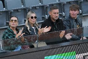 Francesco Totti with his partner Noemi Bocchi and his children Chanel and Cristian