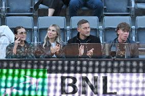Francesco Totti with his partner Noemi Bocchi and his children Chanel and Cristian