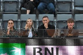 Francesco Totti with his partner Noemi Bocchi and his children Chanel and Cristian