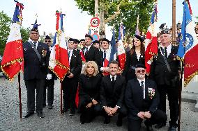 President Macron At Tomb Of The Unknown Soldier Ceremony - Paris