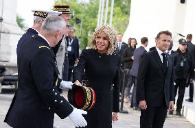 President Macron At Tomb Of The Unknown Soldier Ceremony - Paris