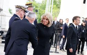 President Macron At Tomb Of The Unknown Soldier Ceremony - Paris