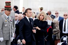 President Macron At Tomb Of The Unknown Soldier Ceremony - Paris
