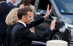 President Macron At Tomb Of The Unknown Soldier Ceremony - Paris