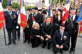 President Macron At Tomb Of The Unknown Soldier Ceremony - Paris