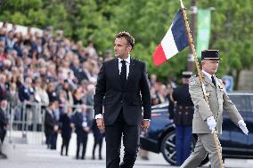 President Macron At Tomb Of The Unknown Soldier Ceremony - Paris