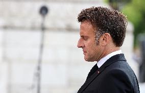 President Macron At Tomb Of The Unknown Soldier Ceremony - Paris