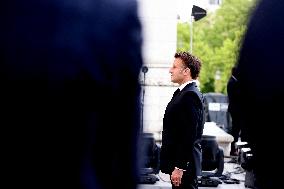 President Macron At Tomb Of The Unknown Soldier Ceremony - Paris
